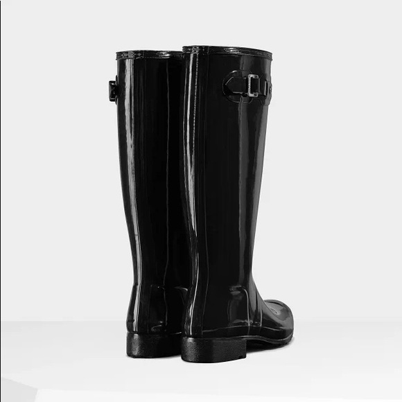 HUNTER OriginalTour Foldable Gloss Tall Rain Boots - Picture 2 of 7